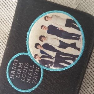 1D Wallet Black Zip Around One Direction Group Photo